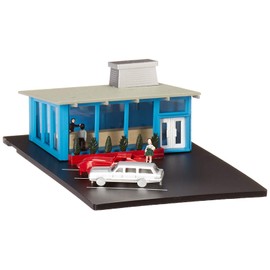 Bachmann Trains - PLASTICVILLE U.S.A. Built-UP Building - Drive-in Hamburger Stand - N Scale (45709)