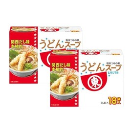 Higashimaru Udon Soup, 0.3 oz (8 g) (18 Bags) x 2 Box Set with Original Stickers