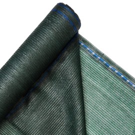 WindscreenSupplyCo 60% 5'10'' x 100 FT Eyelets Shade Cloth Roll Sunblock Shade UV Resistant Net for Garden Greenhouse Flower Plant Patio Kennel, Green - PS6160GRN