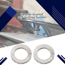 ECSiNG Pack of 20 M10 Wedge Washers Made of Manganese Steel Double Stack Locking Discs Outer Diameter 16.6 mm Thickness 2.5 mm for Pressure Distribution of Screws and Nuts