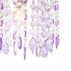 Contemporary Waterfall Designed Pendant Light Shade with Lilac and Clear