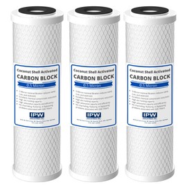 IPW Industries Inc. - 3-Pack 0.5 Micron Carbon Block Water Filter Cartridges - Water Filter Replacement for Kenmore 42 34377 and 42 34370