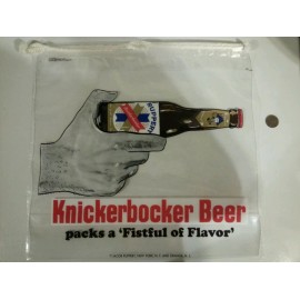 Vintage Knickerbocker beer advertising draw string bag lot of 4 bags