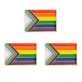 Pack 3 Progress Pride Lapel Pin Brooches Pins Flag badge Brooch Badges (Progress Pride)