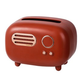 ANKROYU Tissue Box Cover Nordic Style Large Capacity Plastic Decorative Facial Tissue Napkin Dispenser Organizer for Home Desk Table Living Room Dining Room (Green) (Red)