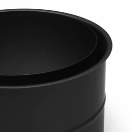 raik Smoke pipe/stove pipe, double wall lining, 120 mm, diameter 115 mm, high sheet steel, black, SH012-120-sw