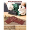 60Pcs Sanding Sheets 93x185mm Detail Sander Pads 40/80/120/180/240/400 Grit, Hook