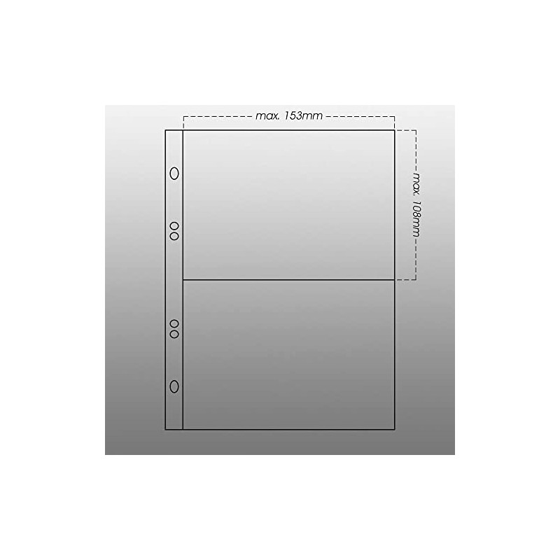 Prophila Postcard Album with 20 pockets for 40 Postcards