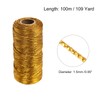 QUARKZMAN Cotton Rope Twisted Braided Rope Cord Gold 100 m