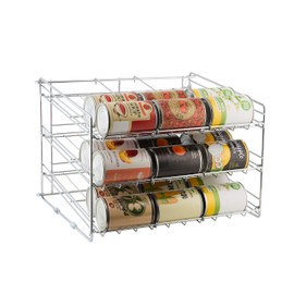 Organize It All 1866W-1 Can Rack, 12.75 in. high x 15.875 in. wide x 18 inches deep, Chrome