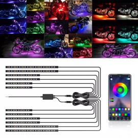 XUKEY 12X RGB LED Light Neon Under Body Glow Strip For Club Car EZGO Yamaha Golf Cart