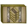 Hand-Woven Wicker Reed Placemats and Coaster Set - Alternative to