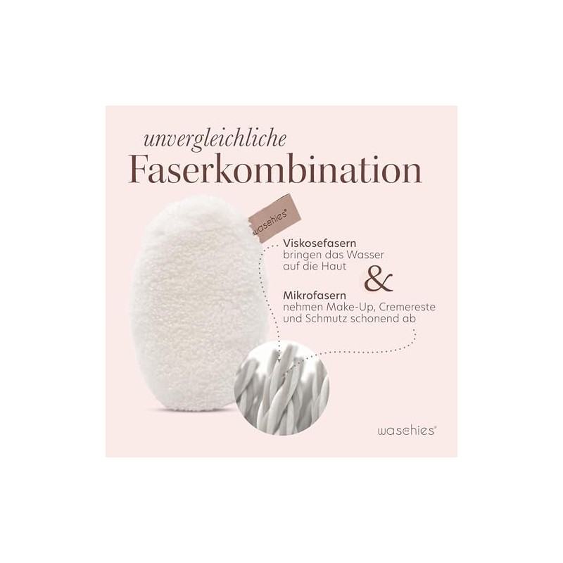 waschies Washable make-up removal and cleaning pads, reusable, deep pore