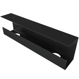 WORLDLIFT Cable Management Under Desk,17 inch Cable Management Tray,Power Strip Holder,Cord Organizer,Wire Management for Office and Home, Black