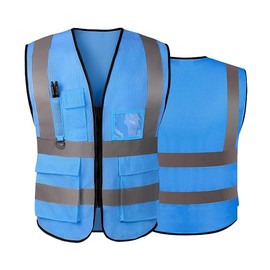 Tydon Guardian Reflective Safety Vest for Women Men High Visibility Security Pockets Zipper Front Meets ANSI/ISEA Standard