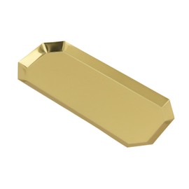 T Tulead Stainless Steel Decorative Tray Golden Serving Tray Oval Storage Platter 9"×3.74"