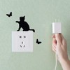 4pack Cartoon Switch Sticker Water Resistant, PVC Switch Socket Decorations
