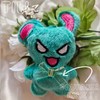 [ALNST] 1PC Handmade Alien Stage Bunny Rabbit Plush Keychain. Squeaker