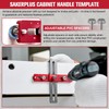 SakerPlus Cabinet Hardware Jig,Adjustable Cabinet Handle Template Tool for Knobs,Handles