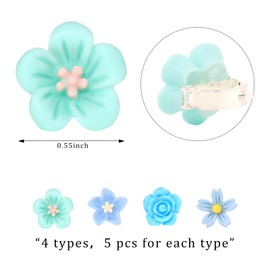 Flower Hair Clips For Grils Women, 20Pcs Mini Flower Claw Clips, Styling Hair Accessories for Wedding, Party, Daily.