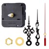 Deolven Clock Movement,Short Shaft Continuous Sweep Quartz Clock Mechanisms Black