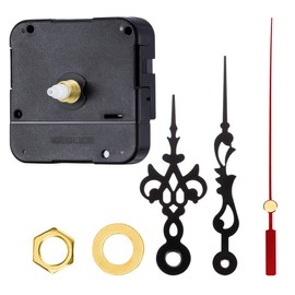 Deolven Clock Movement,Short Shaft Continuous Sweep Quartz Clock Mechanisms Black Hands Quartz Clock Movements Mechanism Parts 5mm Maximum Dial Thickness 11mm Total Shaft Length