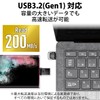 ELECOM USB Memory, 128 GB, USB 3.2 (Gen1) Type-C, Cap