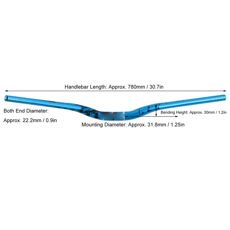 Wheel Track Handlebar Replacement Aluminum Alloy Bike Riser Bar 31.8mm