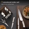 Knife Set, Astercook Kitchen Knife Set with Block, 15 Pcs