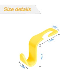 Osilly Car Seat Headrest Hook, 4 Pack Auto Seat Hanger Storage Organizer for Purse Handbag Coats Grocery Bags, Automotive Interior Accessories, Universal Vehicle Backseat Hanging Hook (Yellow)