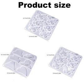 3 Piece Hairpin Resin Molds, Silicone Butterfly Animal Resin Molds 12 Unique Shapes Hair Clip Claw Silicone Molds Ideal for DIY Jewelry Making Handcraft Projects