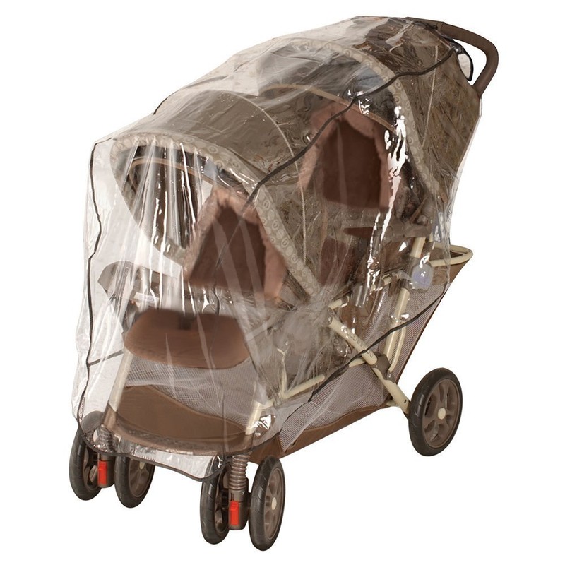 NUBY Double Stroller Rain Cover, Clear Vinyl