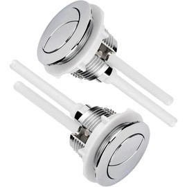 2 Pcs 58mm Toilet Tank Push Button, Dual Push Flushing Toilet Button, Toilet Valve Replacement with Thread Diameter