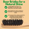GranNaturals™ Teasing Boar Bristle Brush for Slicking Back Hair, Smoothing
