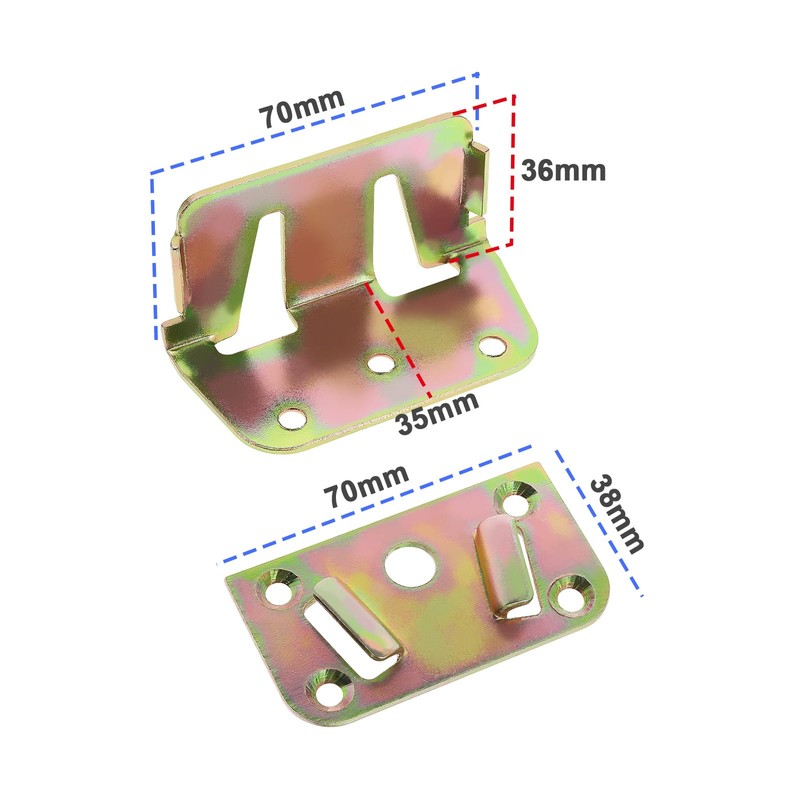 eMagTech 4Pcs Connecting Corners Bed Connectors Heavy Duty Rust Proof