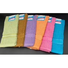 Amber Mills 1 DOZEN PRIME 16"X27" 100% SOFT COTTON TERRY HAND TOWELS SALON/GYM in 6 COLORS.