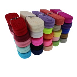 JESEP 25 Colors 50 Yards 5/8'' 1.5CM Fold Over Elastic (FOE)-Environmental Band (50 Yards Mixed)