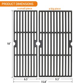 Grill Grates 18 Inch for Charbroil Performance 463625219 463625217 463673519, Grill Grates Replacement for Char-Broil 463673017 463673517, Replacement Parts for G470-0003-W1 G470-0002-W1, 2 Packs