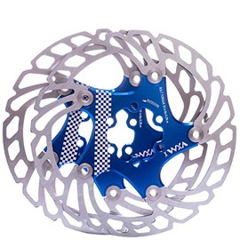 YBEKI Bike Disc Brake Rotor 140mm 160mm 180mm 203mm disc Brake Rotor with 6 Bolts for Road Bike Mountain Bike MTB BMX Stainless Steel Bicycle Rotor (Blue, 160)