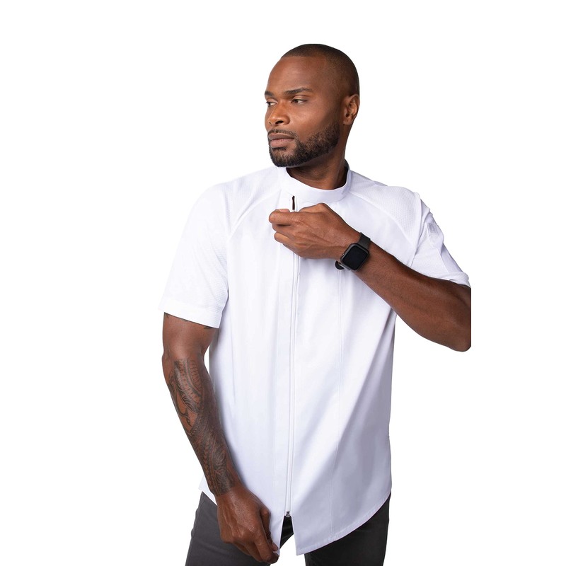 Chef Works Men's Varkala Chef Coat, White, Large