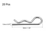 uxcell Clip Pins 1.8mm Wire Carbon Steel 32mm Length Trailer