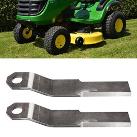 MOTOQUEEN Replacement Bush Hog Cutter Durable Blades for Mower King Skidsteer 2-3/8" x 14" x 3/8" Replacement Blades for Brush Mowers Heavy Duty AR400 Steel 10mm Thick (2 Blade Set)