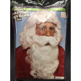 Forum NEW Beard White WIG Deluxe Forum 23074 NIP Faux Facial Hair Christmas Santa