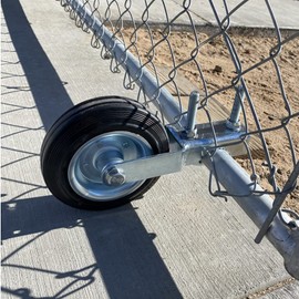 Bailoo 2 Pack Gate Wheel Supporting Swing Gate with 1-5/8" Thru 2-1/8" Gate Frames, Gate Support Wheel for Metal Tube Gate, Chain Link Fence, Prevent Gate from Dragging (2 Pack)
