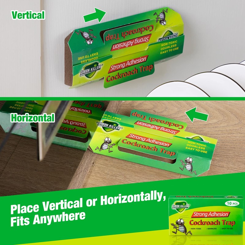 Qualirey Roach Killer Indoor Sticky Roach Traps Glue Cockroach Killer