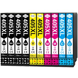 SANCTink 405XL Printer Cartridges 405 Cartridges for Epson Workforce Pro WF-3820DWF WF-4830DTWF - 3825DWF 4820DWF 4825DWF WF-7830DTWF WF-7835DTWF WF-7840DTWF Printers 10 Pack