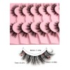 Pestañas Postizas 7 Pares Naturales Volumen Cruzado 1.5 Cm