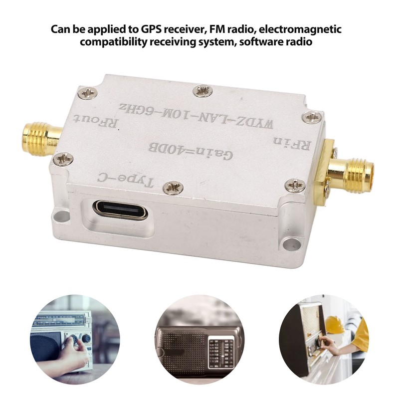 Low Noise Amplifier 40DB Gain 10M To 6GHz Precise Transmission