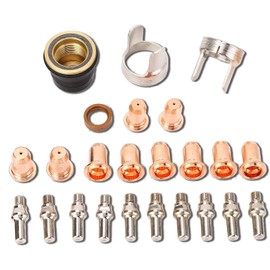 IPT40 Nozzle Electrode Kit, Plasma Cutter Nozzle Electrode Nozzle Bracket Cover Assembly Made of brass, zinc alloy, and stainless steel. Suitable for YESWELDER CUT 55DS Pro CUT 65DS