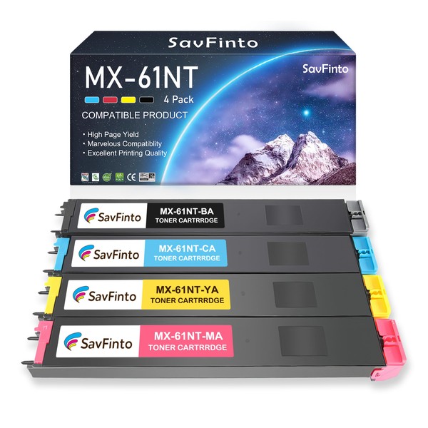 SavFinto MX-61NT MX61NT Toner Cartridge Replacement for 61NTBA 61NTCA 61NTMA